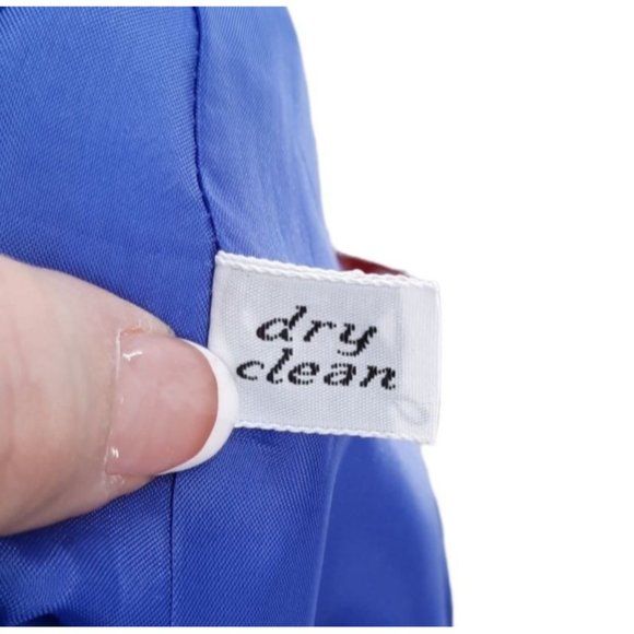 VTG 70s Country Sophisticates Petite Purple Blue Pinstripe Silk Pencil Skirt S - Picture 7 of 9